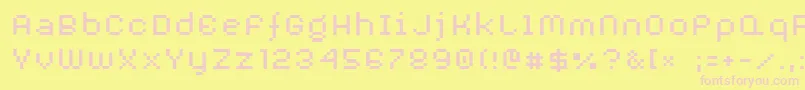 Adbxtra Font – Pink Fonts on Yellow Background