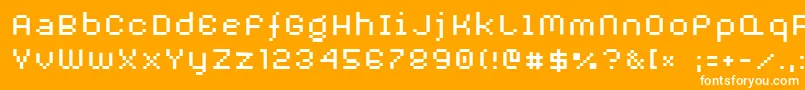 フォントAdbxtra – オレンジの背景に白い文字