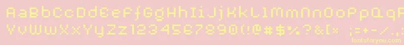 Adbxtra Font – Yellow Fonts on Pink Background