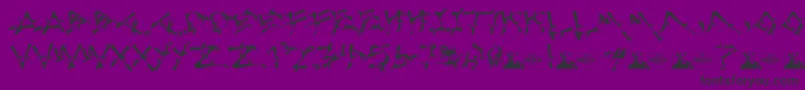 LostPopnicasiana-Schriftart – Schwarze Schriften auf violettem Hintergrund