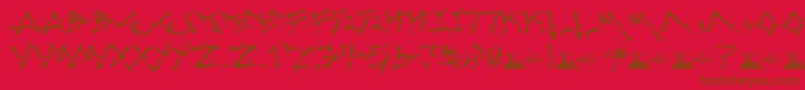LostPopnicasiana Font – Brown Fonts on Red Background
