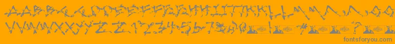 LostPopnicasiana Font – Gray Fonts on Orange Background