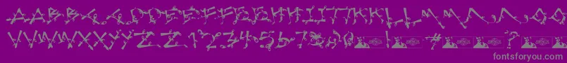 LostPopnicasiana Font – Gray Fonts on Purple Background
