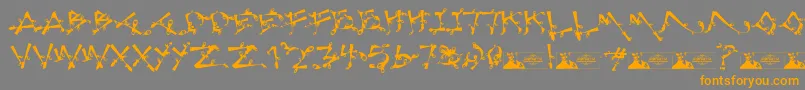 LostPopnicasiana Font – Orange Fonts on Gray Background