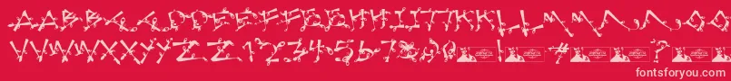 LostPopnicasiana Font – Pink Fonts on Red Background