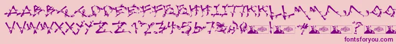 LostPopnicasiana Font – Purple Fonts on Pink Background