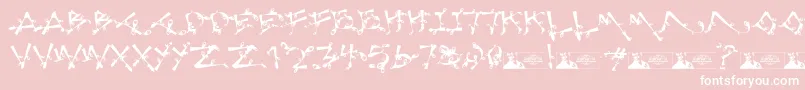 LostPopnicasiana Font – White Fonts on Pink Background