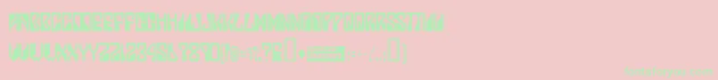 Ladystar Font – Green Fonts on Pink Background