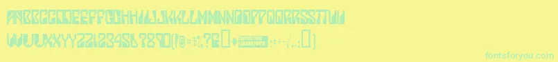 Шрифт Ladystar – зелёные шрифты на жёлтом фоне