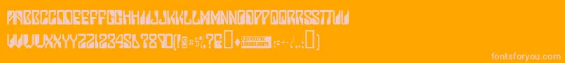fuente Ladystar – Fuentes Rosadas Sobre Fondo Naranja