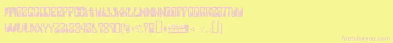 Ladystar Font – Pink Fonts on Yellow Background