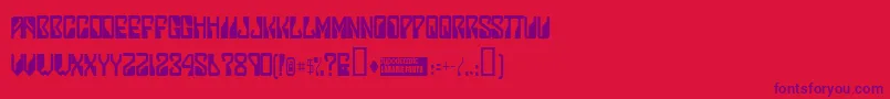 Ladystar Font – Purple Fonts on Red Background
