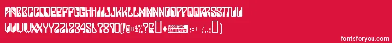 Ladystar Font – White Fonts on Red Background
