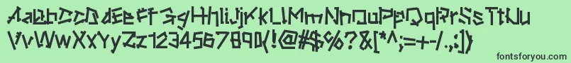 Ripstone Font – Black Fonts on Green Background