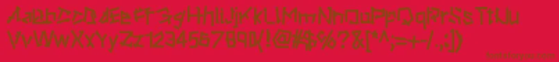 Ripstone Font – Brown Fonts on Red Background
