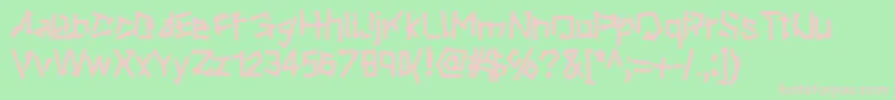 Lisätietoja Ripstone-fontista Ripstone-fontti – vaaleanpunaiset fontit vihreällä taustalla
