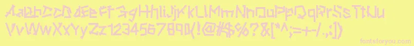 Ripstone Font – Pink Fonts on Yellow Background