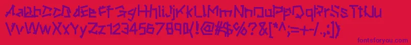 Ripstone Font – Purple Fonts on Red Background