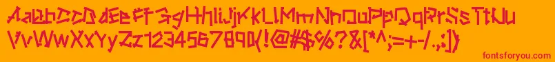 Ripstone Font – Red Fonts on Orange Background