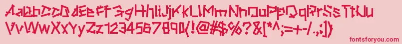 Ripstone Font – Red Fonts on Pink Background
