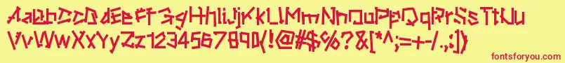 Ripstone Font – Red Fonts on Yellow Background