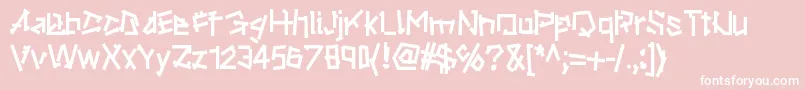 Ripstone Font – White Fonts on Pink Background