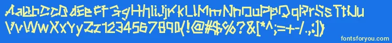 Ripstone Font – Yellow Fonts on Blue Background