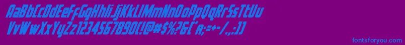 Voyagefantcond Font – Blue Fonts on Purple Background