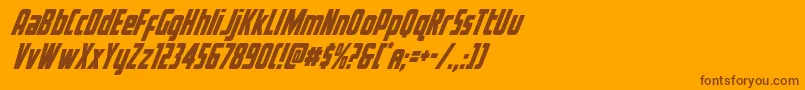 Voyagefantcond Font – Brown Fonts on Orange Background