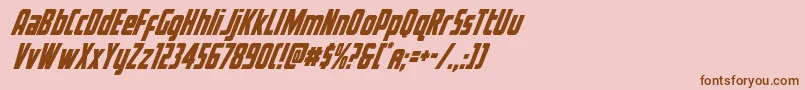 Voyagefantcond Font – Brown Fonts on Pink Background