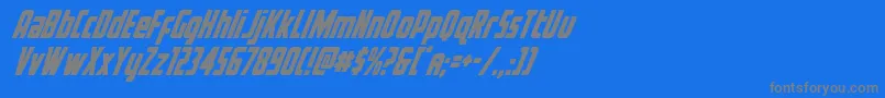 Voyagefantcond Font – Gray Fonts on Blue Background