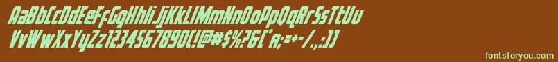 Voyagefantcond Font – Green Fonts on Brown Background