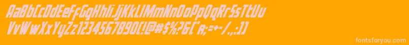 Voyagefantcond Font – Pink Fonts on Orange Background