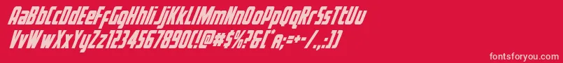 Voyagefantcond Font – Pink Fonts on Red Background