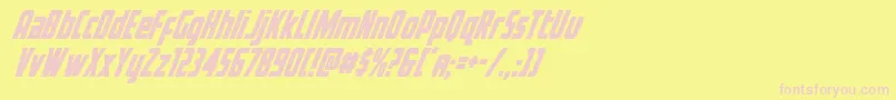 Voyagefantcond Font – Pink Fonts on Yellow Background