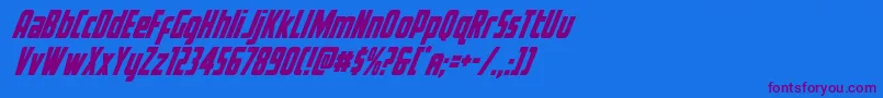 Voyagefantcond Font – Purple Fonts on Blue Background