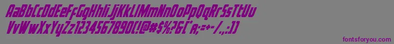 Voyagefantcond Font – Purple Fonts on Gray Background