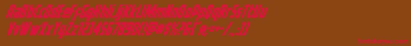 Voyagefantcond Font – Red Fonts on Brown Background