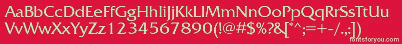 Frizquadratactt Font – Green Fonts on Red Background