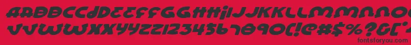 Lionelei Font – Black Fonts on Red Background