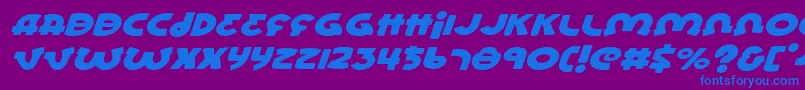 Lionelei Font – Blue Fonts on Purple Background