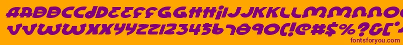 Lionelei Font – Purple Fonts on Orange Background