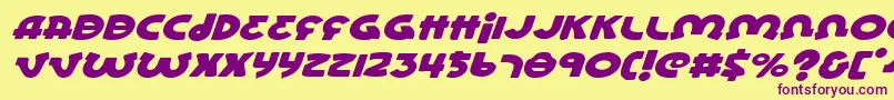 Lionelei Font – Purple Fonts on Yellow Background