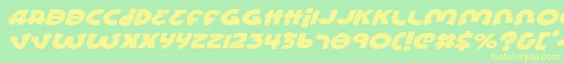 Lionelei Font – Yellow Fonts on Green Background