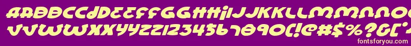 Lionelei Font – Yellow Fonts on Purple Background