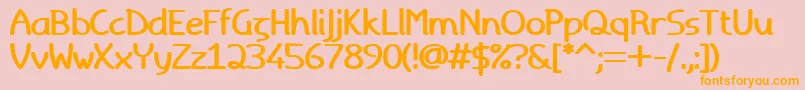 Toridbold Font – Orange Fonts on Pink Background