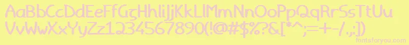 Toridbold Font – Pink Fonts on Yellow Background