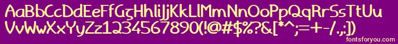 Toridbold Font – Yellow Fonts on Purple Background