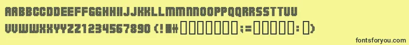 Balls On The Rampage Font – Black Fonts on Yellow Background