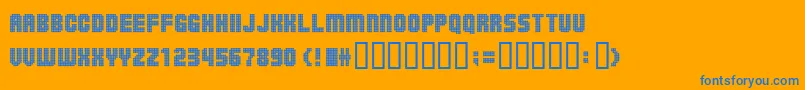 Balls On The Rampage Font – Blue Fonts on Orange Background